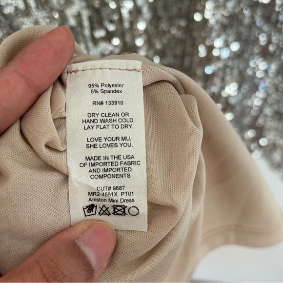 NWT Show Me Your Mumu Women's Aniston Mini Long Sleeve Dress Sequins Size XL - Picture 7 of 7